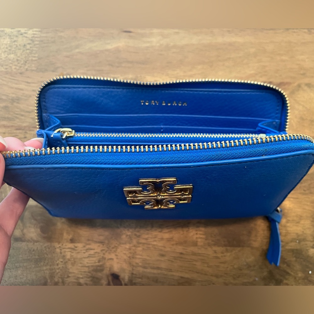 Royal Blue Tory Burch Wallet